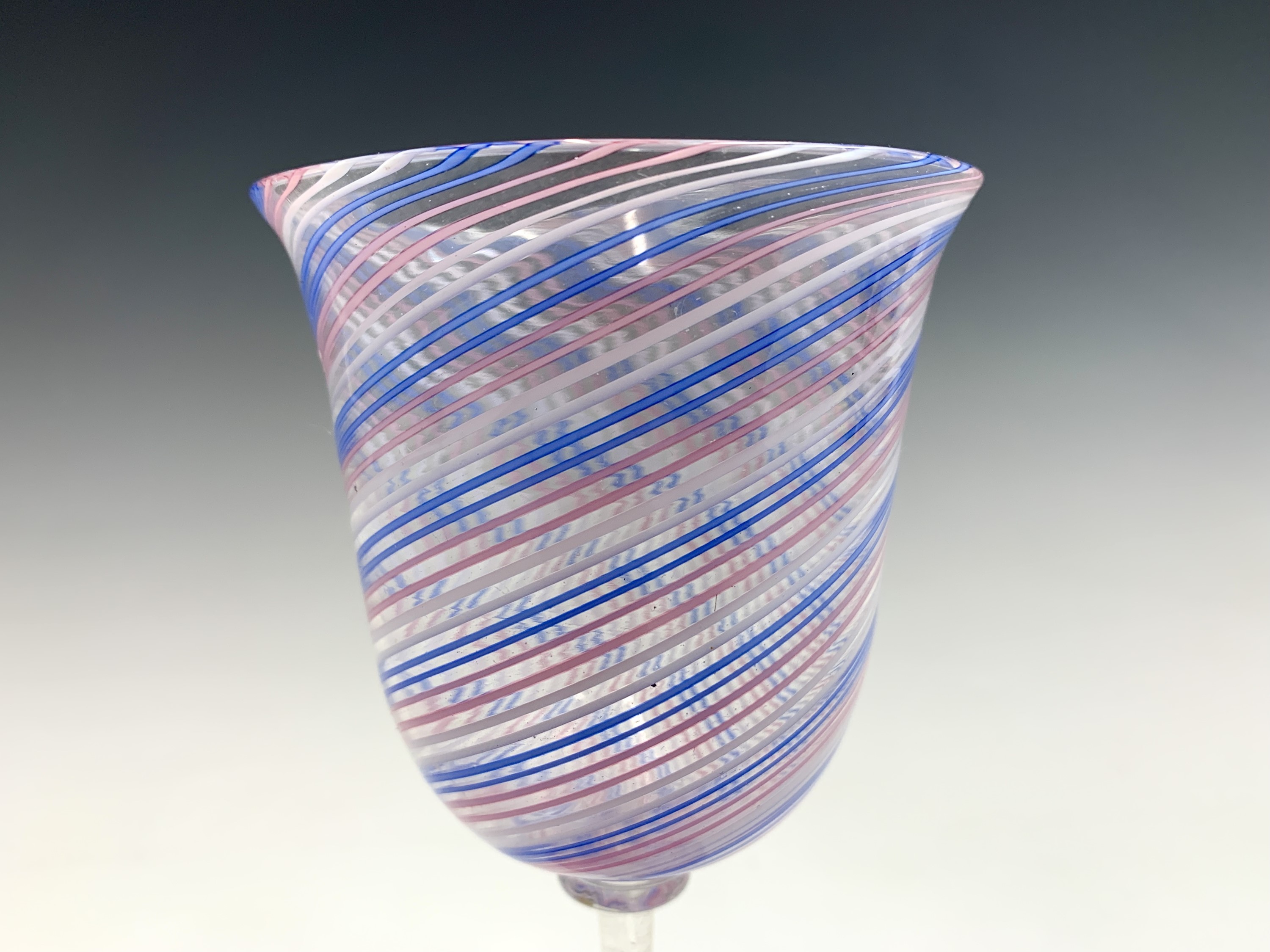 Lot 977 A Venetian Murano Wine Glass With Red 