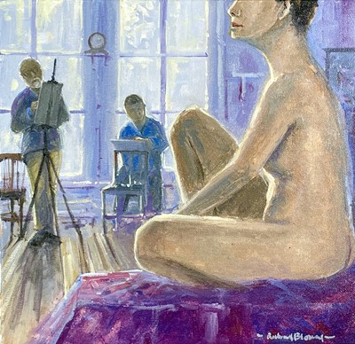 Lot 85 - Richard BLOWEY (1947) The Artists Model Oil on...