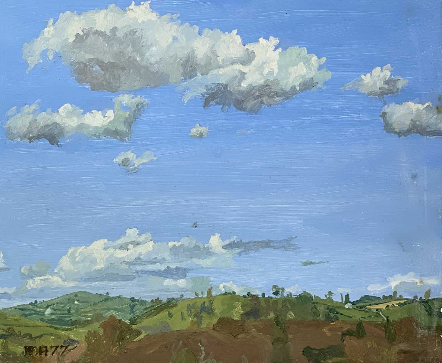 Lot 27 - Francis HEWLETT (1930-2012) Clouds and Hill...