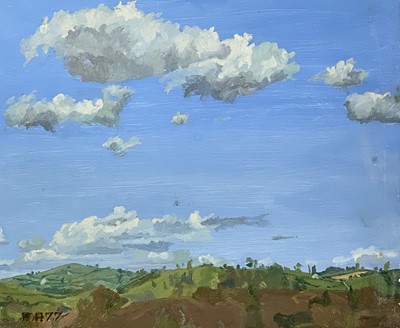 Lot 27 - Francis HEWLETT (1930-2012) Clouds and Hill...