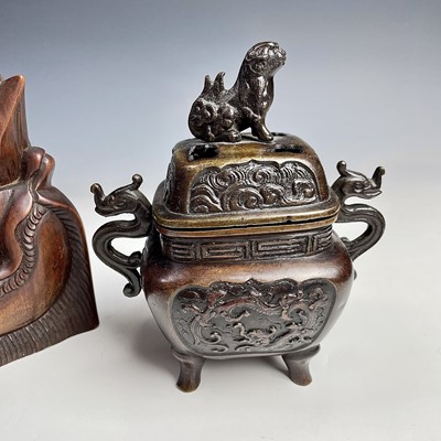 Lot 201 - A Chinese bronze incense burner, 20th century,...