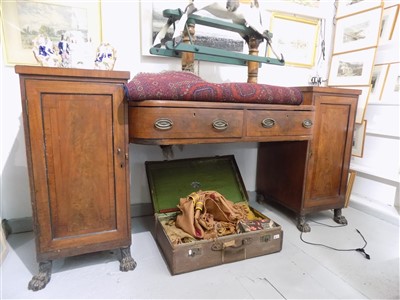 Lot 316 - A mahogany pedestal sideboard, early 19th...