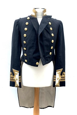 Lot 2809 - Royal Navy Officers boat cape with brass...