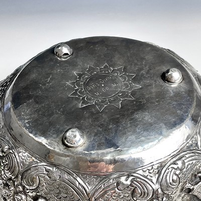 Lot 192 - A large Burmese silver bowl, 19th century,...