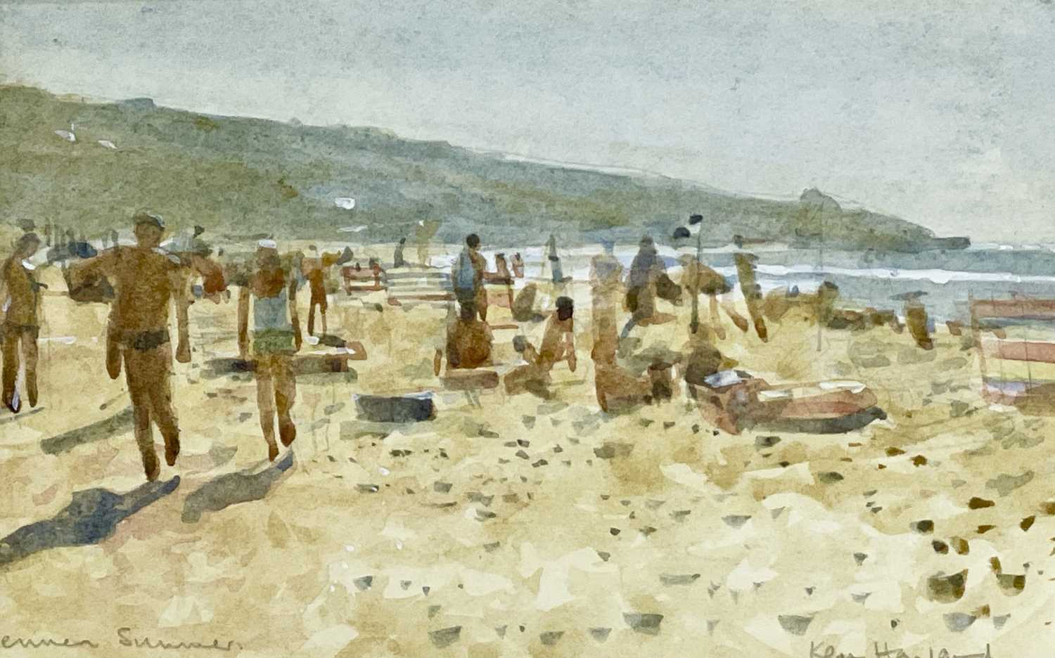Lot 36 - Ken HOWARD (1932) Sennen Summer Watercolour...