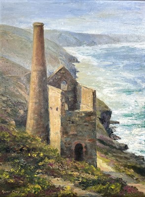 Lot 1566 - Gwen CLAY Wheal Coates St Agnes Oil on Canvas...