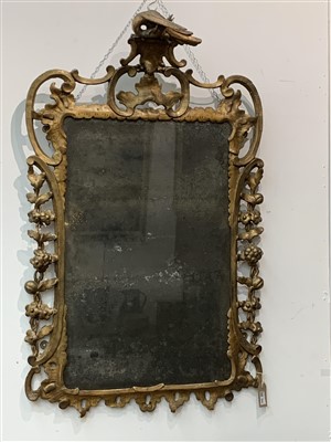 Lot 308 - A giltwood pier glass, early 18th century.