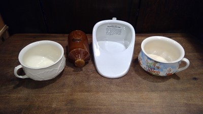 Lot 42 - Three Chamber Pots, and a Bed Warmer. Includes...