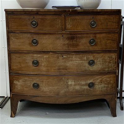 Lot 309 - A Regency mahogany chest of drawers, with two...