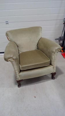 Lot 31 - Antique Club Armchair on castors, height to...