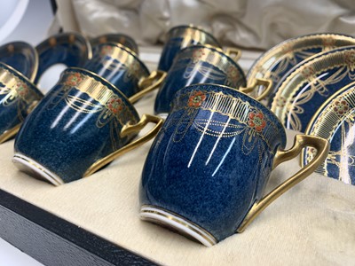 Lot 973 - A Royal Worcester cased porcelain coffee set...