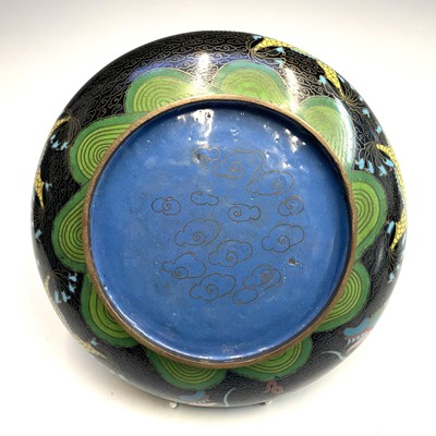 Lot 143 - Four Chinese cloisonne shallow bowls, circa...