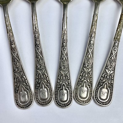 Lot 98 - A Victorian set of six Scottish silver...