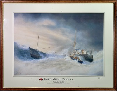 Lot 1557 - Tim Thompson Gold Medal Rescues, RNLI. A set...
