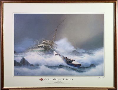 Lot 1557 - Tim Thompson Gold Medal Rescues, RNLI. A set...