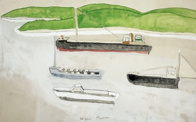 Lot 157 - Bryan PEARCE (1929-2006) Four Boats...