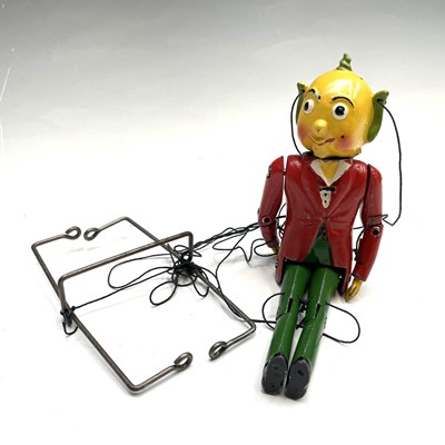 Lot 621 - "Mr Turnip" Metal 1950's Puppet. Comprising:...