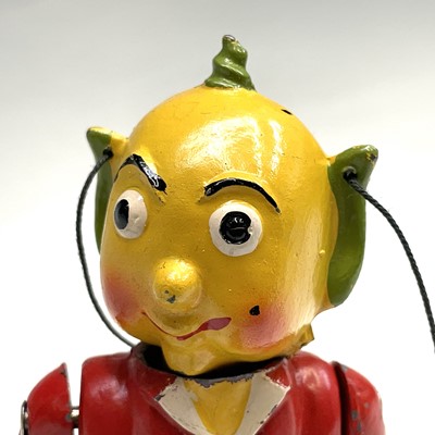 Lot 621 - "Mr Turnip" Metal 1950's Puppet. Comprising:...