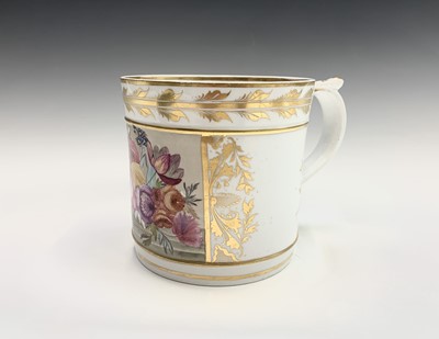 Lot 900 - A Derby porter mug, circa 1830, painted with a...