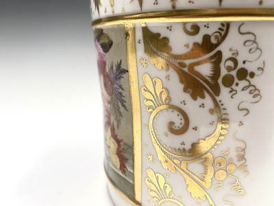 Lot 901 - A Derby Porcelain porter mug, circa 1820,...