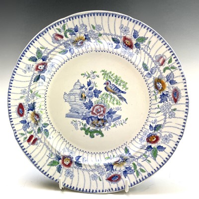 Lot 1029 - A Baker, Bevans and Irwin pearlware plate,...