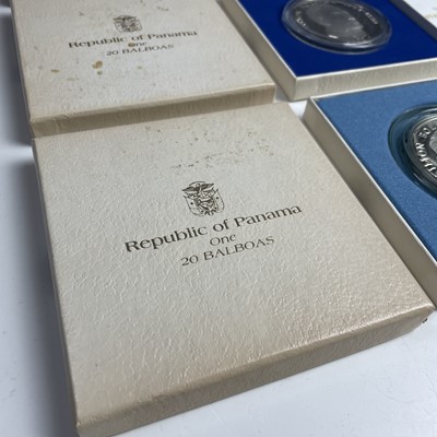Lot 40 - Panama Silver Proof Coins. Lot comprises 1974...