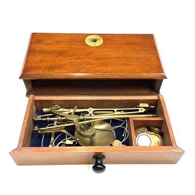 Lot 99 - A late Victorian mahogany and brass travelling...