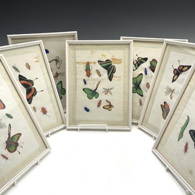 Lot 220 - Ten Chinese watercolours on rice paper, 19th...