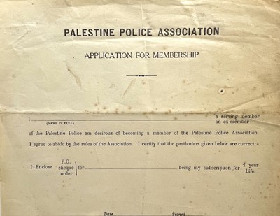 Lot 237 - Palestine Police (Pre 1948 Israel) Interest -...