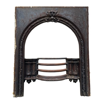 Lot 348 - A Victorian cast iron fire front.