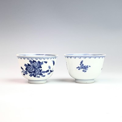 Lot 229 - Two Chinese blue and white porcelain tea bowls,...