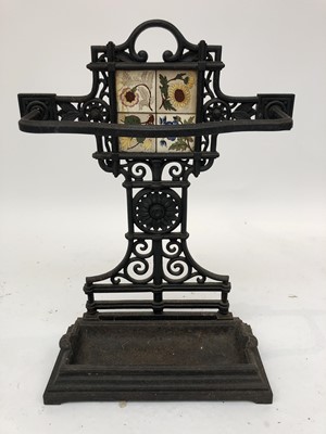 Lot 3093 - A late Victorian cast iron stick stand, in the...