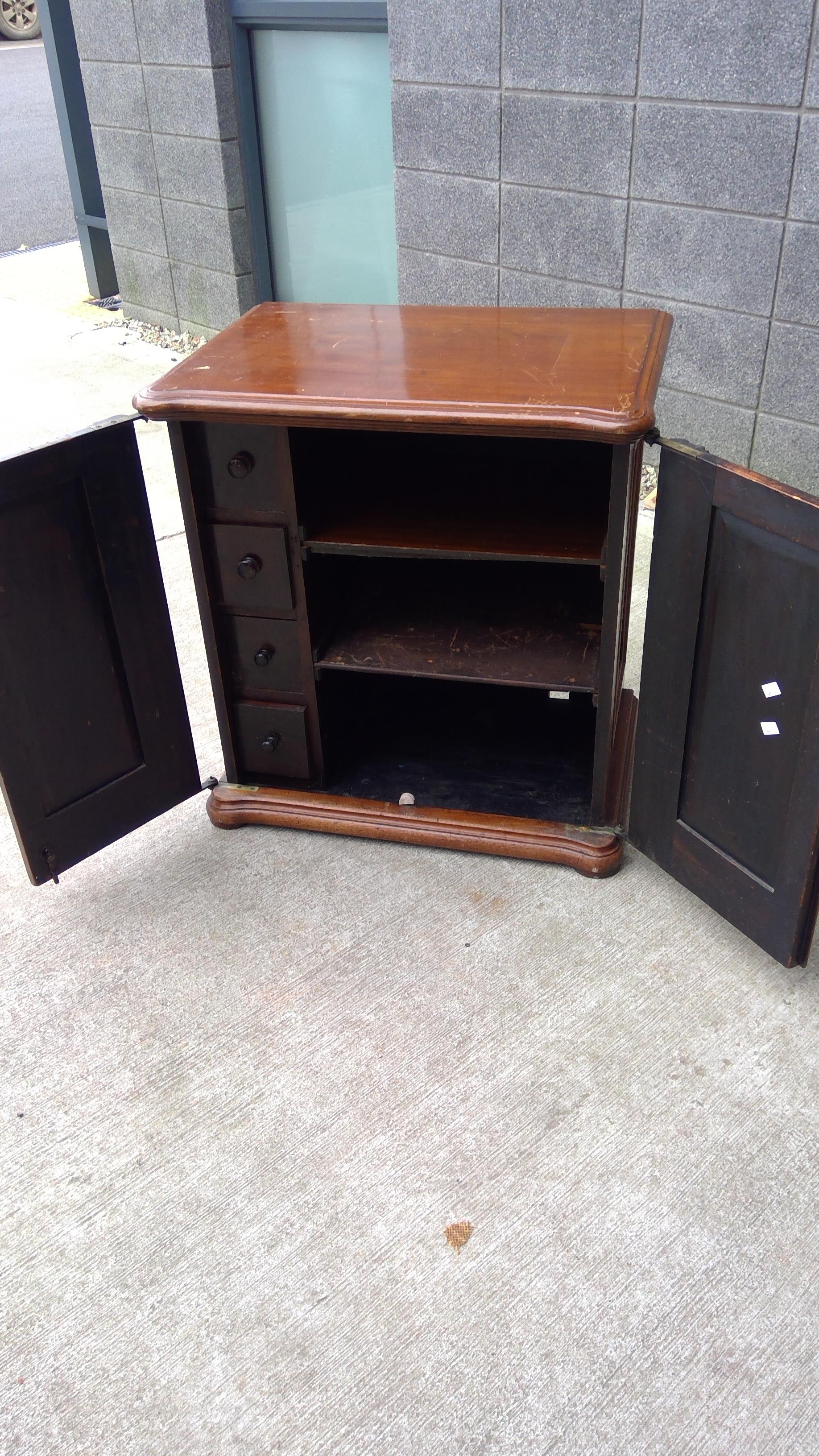 Lot 179 Antique Mahogany sewing with double