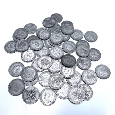 Lot 60 - G.B. Pre 1947 Silver Coins. Comprising a bag...