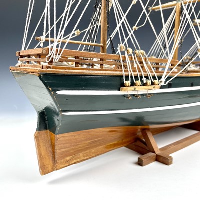 Lot 11 - A model of a three masted sailing ship, second...
