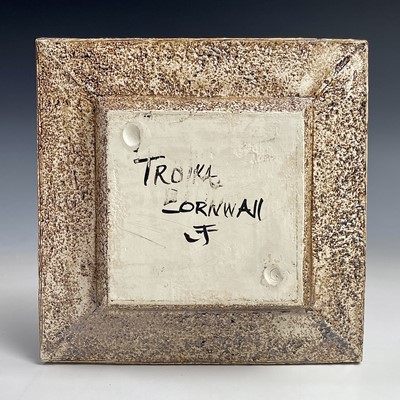 Lot 1043 - A Troika pottery square dish, decorated by...