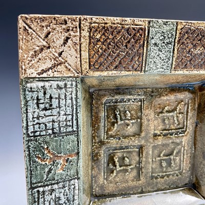 Lot 1043 - A Troika pottery square dish, decorated by...