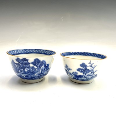 Lot 245 - A pair of Chinese blue and white porcelain tea...