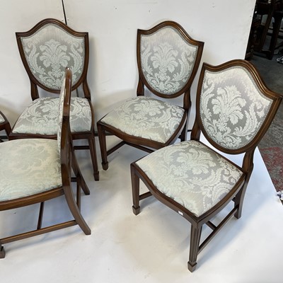 Lot 3116 - A set of six Rackshaw mahogany Hepplewhite...