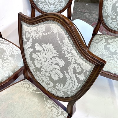 Lot 3116 - A set of six Rackshaw mahogany Hepplewhite...