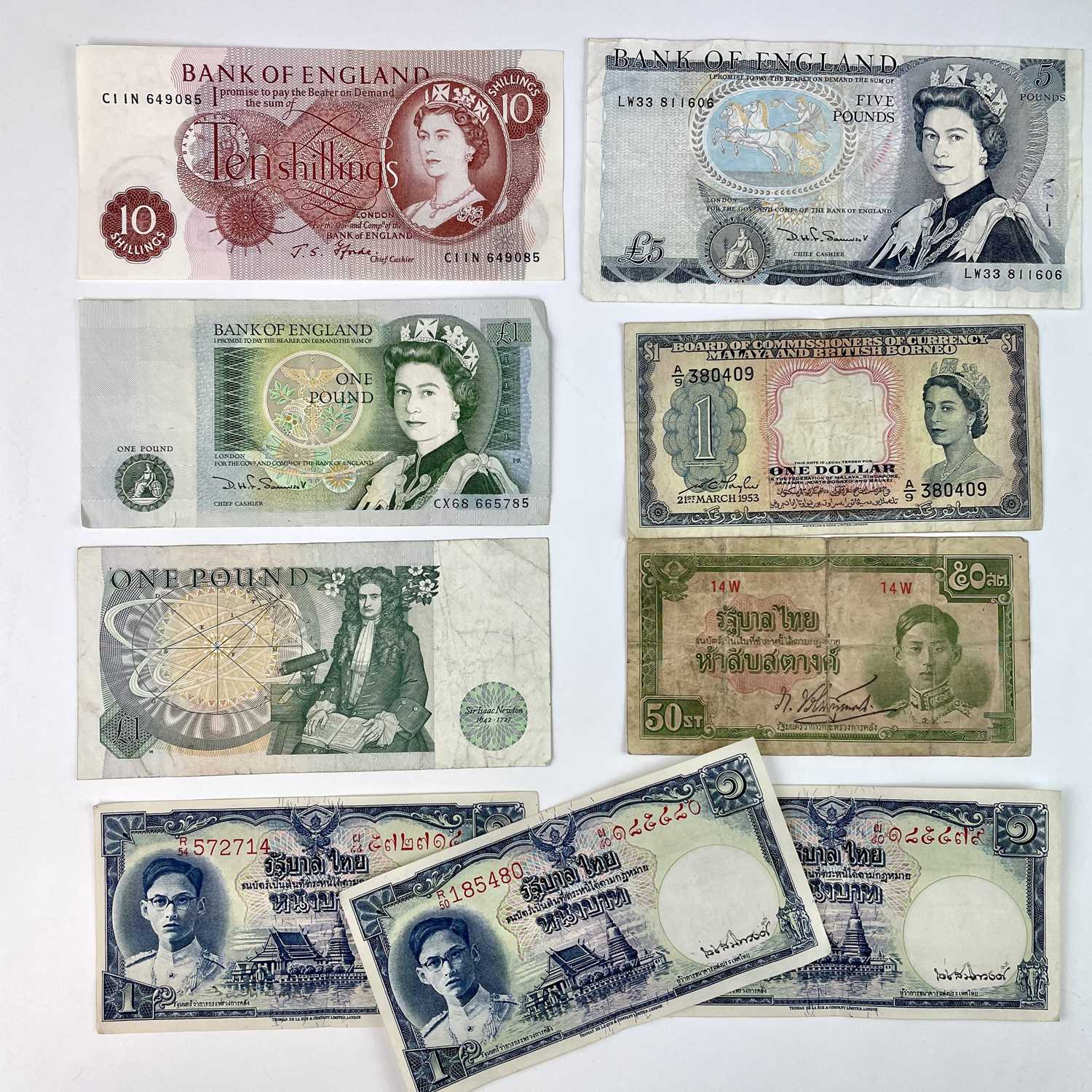 Gip Bank Notes Lot 102 - G.B. and Foreign Banknotes. Comprising: