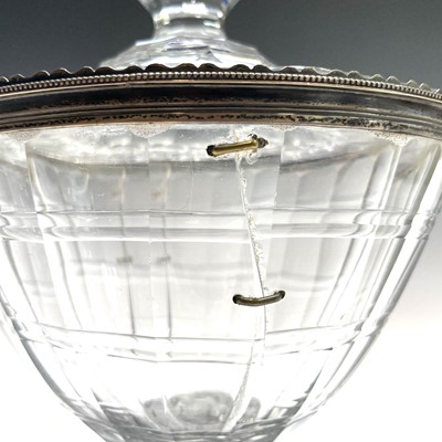 Lot 943 - A Georgian cut glass jug, with stepped and...