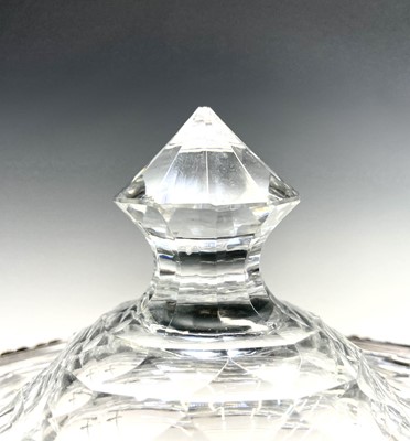 Lot 943 - A Georgian cut glass jug, with stepped and...