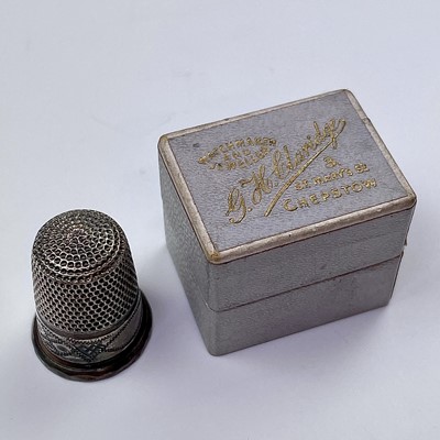 Lot 200 - A George V silver thimble by Charles Horner,...