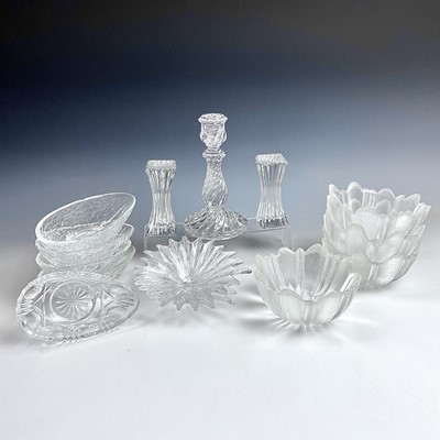 Lot 969 - A Baccarat glass candlestick, with spiral...