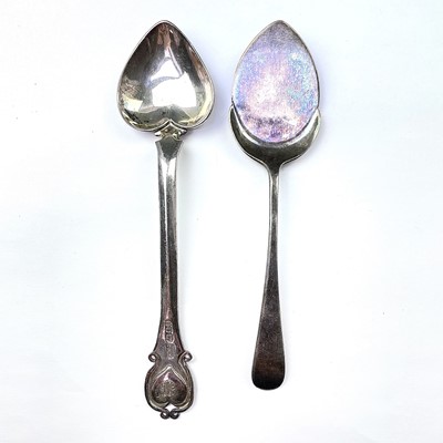 Lot 120 - A recent Arts & Crafts style silver jam spoon...