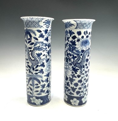 Lot 247 - A pair of Chinese blue and white porcelain...