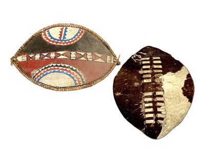 Lot 210 - An African Massai type shield decorated in...