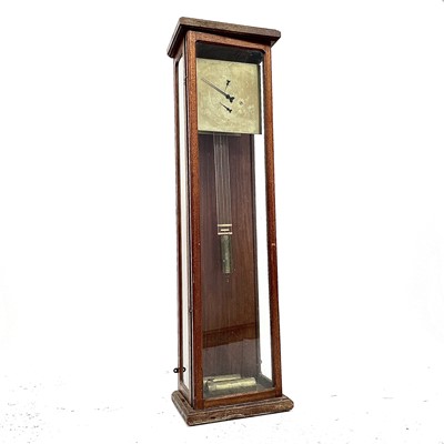 Lot 2909 - A mahogany cased and glazed wall clock, the...