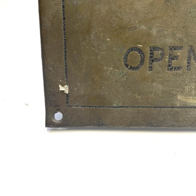 Lot 214 - A Victorian brass plaque, inscribed 'This...